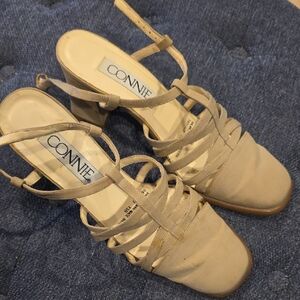 Connie Women's Beige Strappy Heels